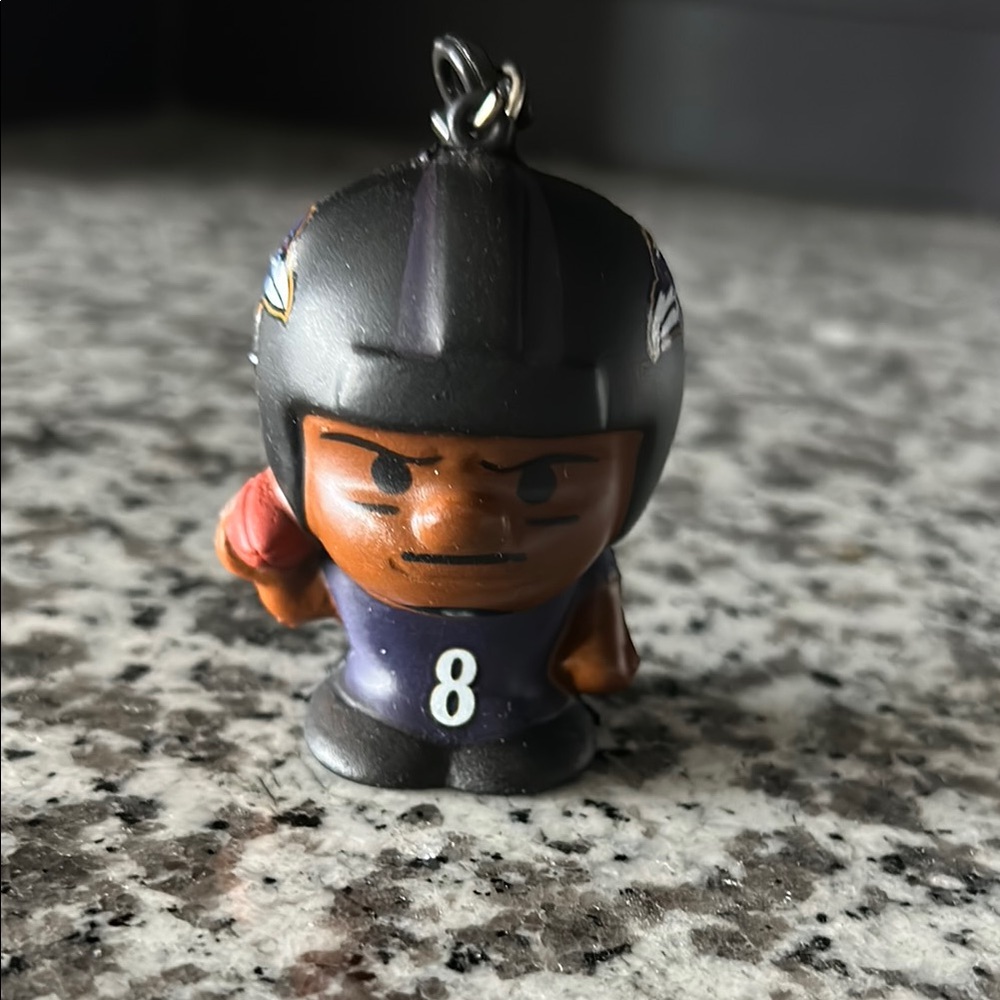 Football Player Keychain with Helmet - Ravens
